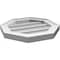 Ekena Millwork Octagonal Surface Mount PVC Gable Vent w/ 2"W x 1-1/2"P Brickmould Frame, 16"W x 16"H GVPOC16X1602SN - alternate 4